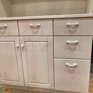 愛品館市原店】ニトリ（NITORI）3枚扉キッチンボードPASTORAL2【愛市IKB】