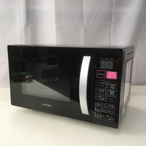 【訳あり特価】中古 オーブンレンジ 16L  2018年製 ターンテーブル アイリスオーヤマ VAL-16T-B