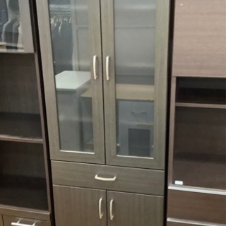 NITORI(ニトリ) 食器棚　二枚扉　ダークブラウン