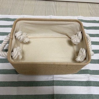 【ニトリ】麻　かご　収納用品　整理　箱　籠