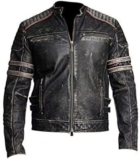羊革 ジャケット ライダースジャケット ビンテージ 革ジャン メンズ Leather Rider Jacket Men1