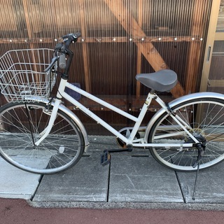 自転車　白　整備OK！