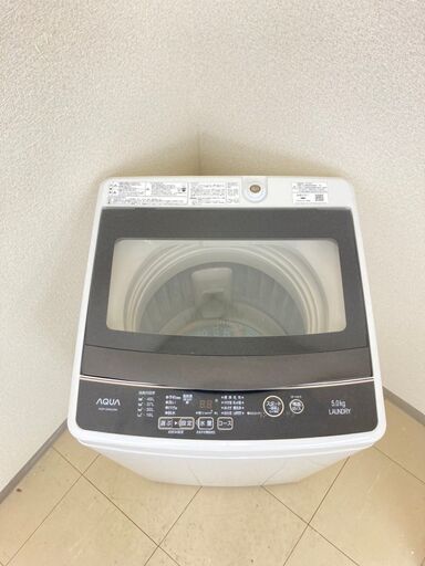 【極上美品】【地域限定送料無料】洗濯機   AQUA 5kg 2019年製  ASS102203