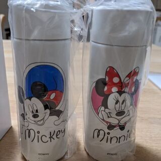 【Disney】ミッキー&ミニー　ステンレスボトル【未使用・非売品】