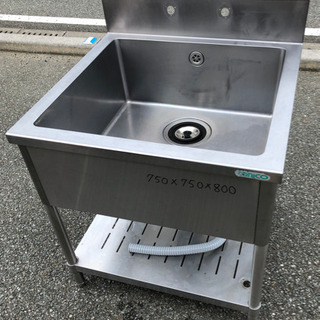 ⭐︎中古品 タニコー 1槽シンク 750x750x800mm 厨房機器⭐︎ ⭐︎中古品 タニコー 1槽シンク 750x750x800mm 厨房機器⭐︎