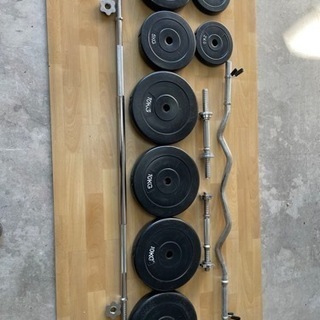 バーベル　フラットベンチ　Wバー　 ダンベル　ウェイト