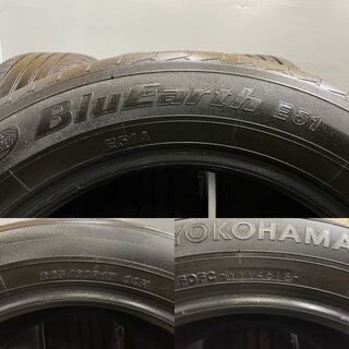 YOKOHAMA BluEarth E51 225/60R17 17インチ 夏タイヤ 4本 2018年製 アルファード ヴェルファイア スバルXV等　(TD627)クレジットカード QRコード決済可能