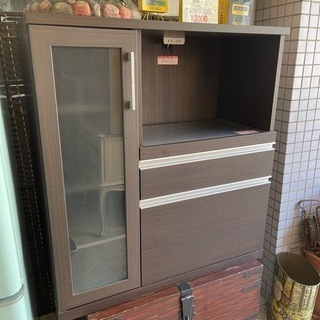 【売約済み】　レンジボード　食器棚　キッチンカウンター　カップボ...
