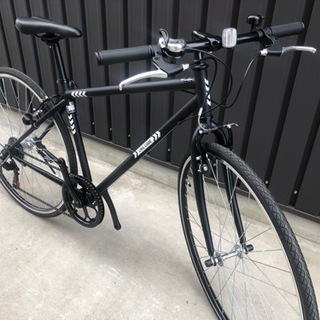 新品☆ファッションカラークロスバイク シークコード700 マットブラック