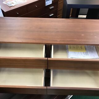愛品館八千代店】無印良品 ワイド4段チェスト ウォールナット【愛八TS】