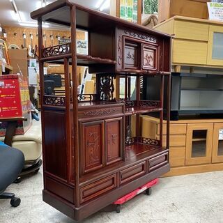 和テイスト！【愛品館 江戸川店】唐木家具　茶箪笥　飾り棚　「お問い合わせ番号：155-018168-007」　配送可＆代引き配送可 