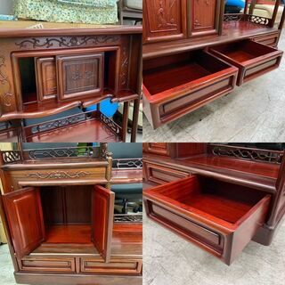 和テイスト！【愛品館 江戸川店】唐木家具　茶箪笥　飾り棚　「お問い合わせ番号：155-018168-007」　配送可＆代引き配送可 