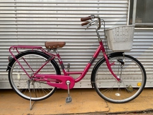 26インチ自転車　ピンク