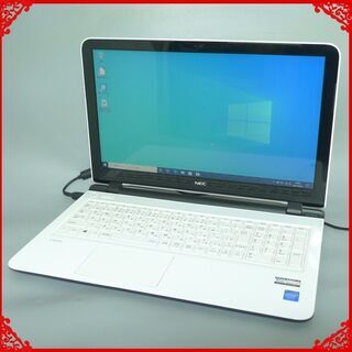 新品SSD 中古良品 ノートパソコン 15型ワイド NEC PC-NS150AAW 第5世代 Celeron 8GB DVDRW 無線 Bluetooth カメラ Windows10 Office