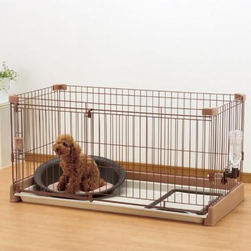【定価¥18,700】リッチェル ペット用お掃除簡単サークル ブラウン サイズ120-60cm