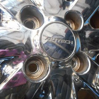 キューブAUTECHメッキタイプアルミ＋深溝良品タイヤ 175/60R15 4本セット BZ11ライダー オーテック RIDER