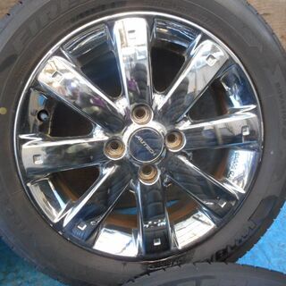 キューブAUTECHメッキタイプアルミ＋深溝良品タイヤ 175/60R15 4本セット BZ11ライダー オーテック RIDER