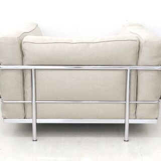 北海道千歳市発 Cassina カッシーナ LC3 1Pソファ/1人掛けソファ ファブリック アイボリー イ・マエストリ・コレクション ②