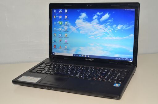 中古ノートパソコン Windows10+office LENOVO G575 AMD E-450/メモリ4GB/爆速SSD128GB/15.6インチ/無線内蔵/DVDマルチ/便利なソフト多数