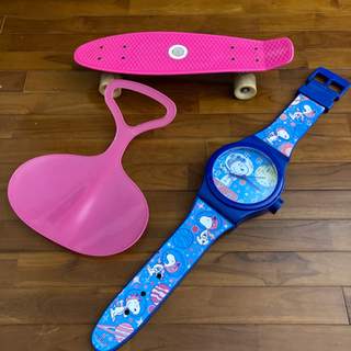子供用スケートボード、芝生スライダー、スヌーピー大きな掛け時計