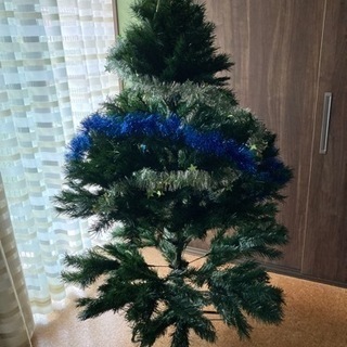 クリスマスツリー 150cm 組立式 ＆ ブルー系オーナメント約...