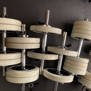 ダンベルセット60kg+40kg+追加シャフト2本WILD FIT ワイルドフィット