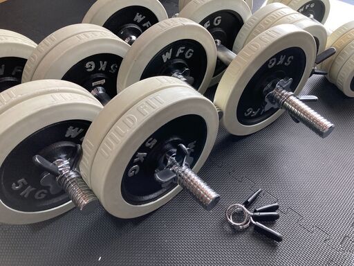 ダンベルセット60kg+40kg+追加シャフト2本WILD FIT ワイルドフィット