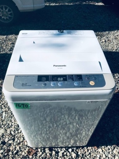 【お試し価格！】 ②1670番 Panasonic✨全自動電気洗濯機✨NA-F60B8‼️ 洗濯機