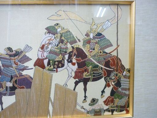 ☆京錦織額 西陣織 京都 武者合戦 額装品 侍 和風インテリア 武士 戦国時代 札幌 北20条店 ☆京錦織額 西陣織 京都 武者合戦 額装品 侍 和風インテリア 武士 戦国