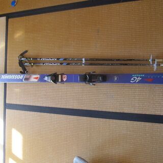スキー板(ROSSIGNOL 4G ケブラー 190cm)とストック