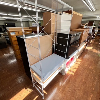 オープンシェルフ 無印良品 ハンガーラック 引き出し付 入荷しましたの 