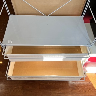 オープンシェルフ 無印良品 ハンガーラック 引き出し付 入荷しました 