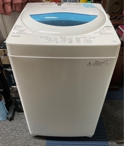 中古■東芝電気洗濯機■5.0kg■2017年製■AW-5G5