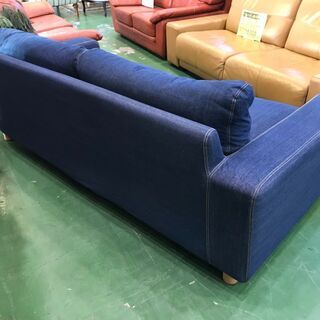 愛品館八千代店】無印良品 2.5人掛ソファ デニムカバー【愛八SF】