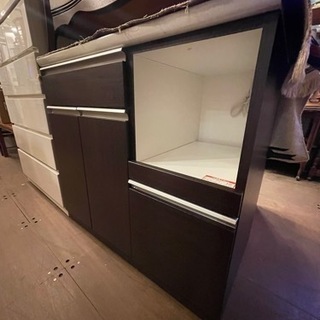【奥深タイプ】レンジボード　食器棚　キッチンカウンター　カ…