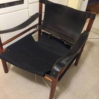 【パーツ取りにどうぞ】北欧 Arne norell シロッコ サファリチェア　2脚セット　Arne norell（アルネ・ノレル）