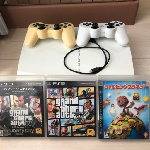 PS3セット　ソフト3本　コントローラー2台