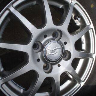 軽自動車スタッドレス　バリ山ブリヂストン155/65R13　アルミセット　中古