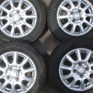 155/65R13 スタッドレス 軽自動車 タイヤ・アルミセット中古