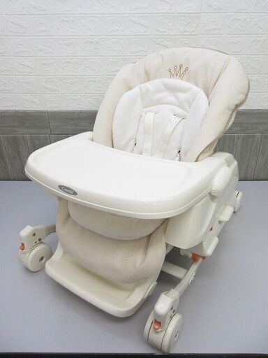 ss2881　コンビ　ハイ＆ロースウィングラック　アイボリー　NR PLUS　Combi　ハイローチェア　手動　スイング　揺り椅子　ベッド　ベビーラック　リクライニング　食事いす　イス　ベビー用品