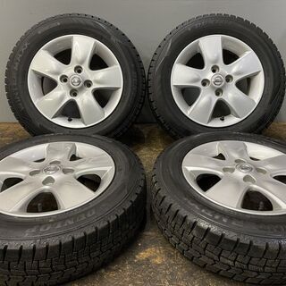【DUNLOP WINTER MAXX WM02 165/70R14】スタッドレス【日産 マーチ 純正ホイール 14インチ 5J4HPCD100+45】2017年製 バリ溝　(MTN76) クレジットカード QRコード決済可能