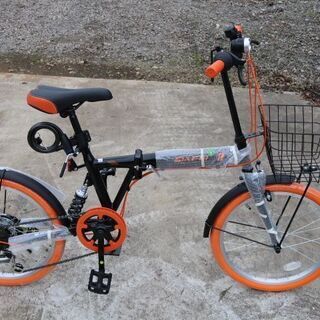 新車未使用20インチ折畳　ブラック　オレンジ6段ギア 新車未使用20インチ折畳 ブラック オレンジ6段ギア