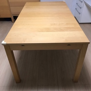 IKEA 伸長式ダイニングテーブル (幅175×奥行95cm 高...