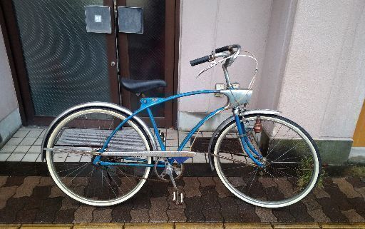 [ヴィンテージ]FUJI 26吋レトロ自転車 シングル/ブルー