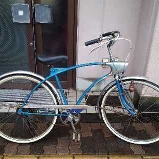 [ヴィンテージ]FUJI 26吋レトロ自転車 シングル/ブルー