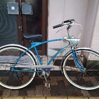 ヴィンテージ]FUJI 26吋レトロ自転車 シングル/ブルー