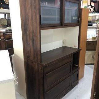 レンジボード キッチンボード ブラウン 河口家具 W120