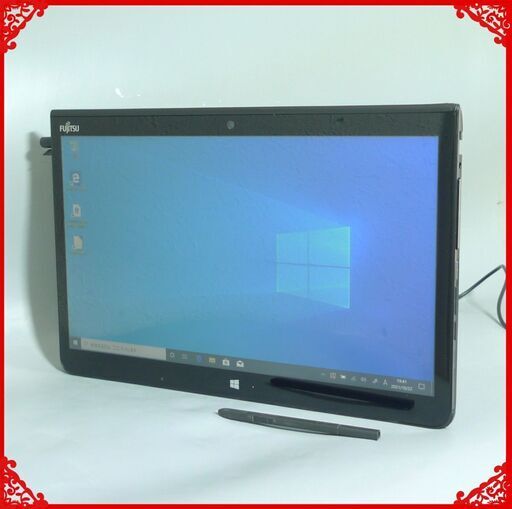 日本製 タブレット 高速SSD 中古動作良品 フルHD 13.3型 FUJITSU 富士通 Q736/M 第6世代 i5 4GB 無線 Bluetooth カメラ Win10 Office