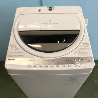 美品[2021年製] 東芝 全自動電気洗濯機 6.0kg AW-6G9 W