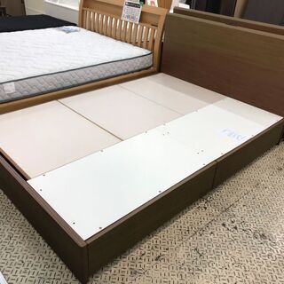 【愛品館八千代店】ニトリ　ダブルベッド　デュアルポケット　②【愛八BD】